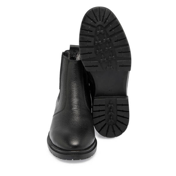 Siyah Deri Erkek Klasik Bot - E24K1BT57117-A41 - 4
