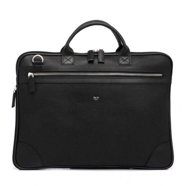 Siyah Deri Erkek Laptop Çantası - S1LC00021111-D68 - 1