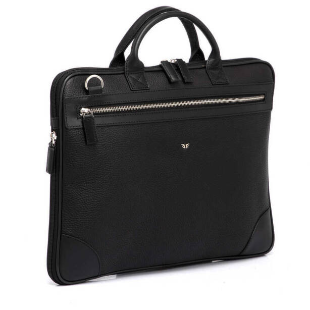 Siyah Deri Erkek Laptop Çantası - S1LC00021111-D68 - 2