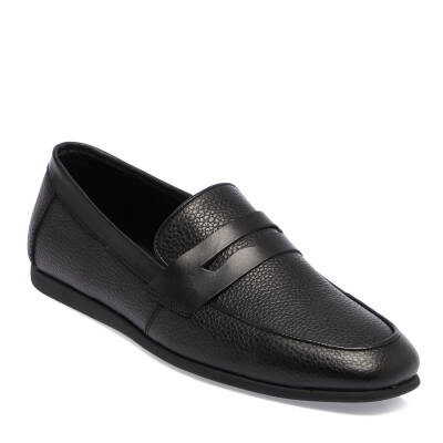 Siyah Deri Erkek Loafer - E24I1AY56590-A41 