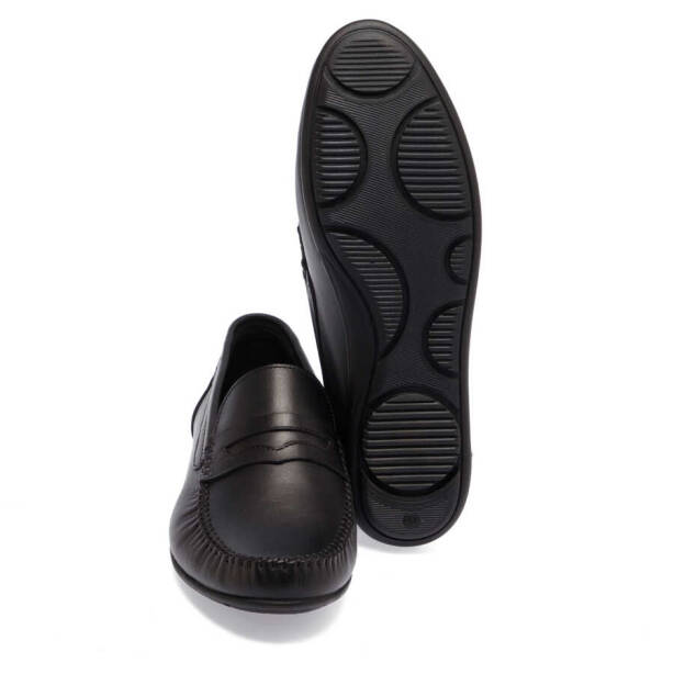 Siyah Hakiki Deri Erkek Loafer - E24I1AY56592-A23 - 4