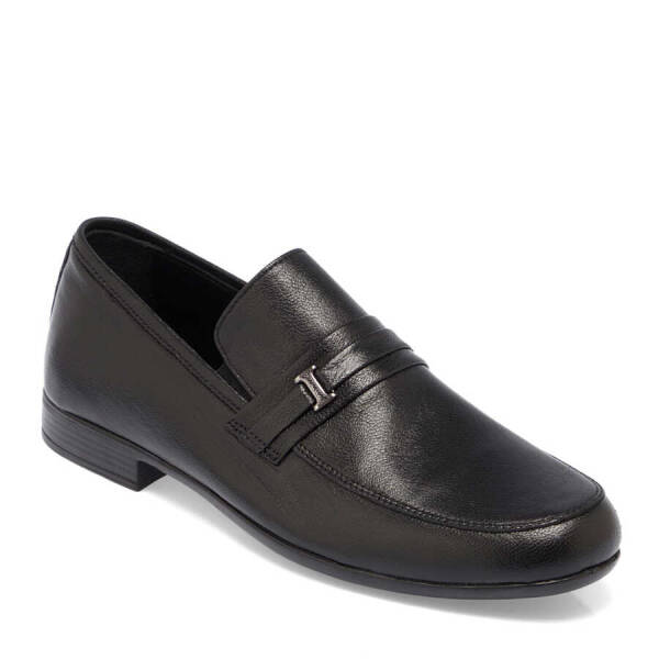 Siyah Hakiki Deri Erkek Loafer - E24I1AY56594-A23 - 2
