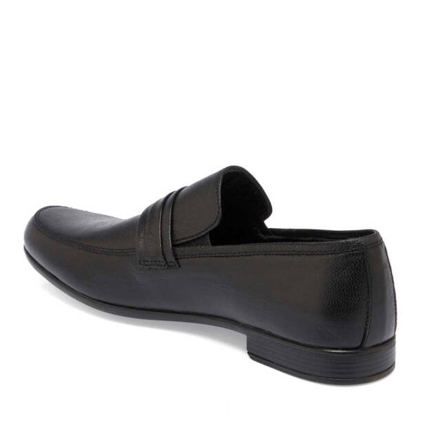 Siyah Hakiki Deri Erkek Loafer - E24I1AY56594-A23 - 3