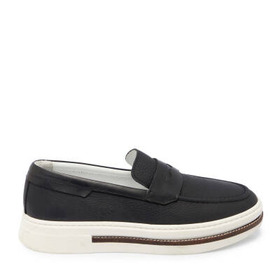  Siyah Deri Erkek Loafer - E24I1AY56706-A41 - 3