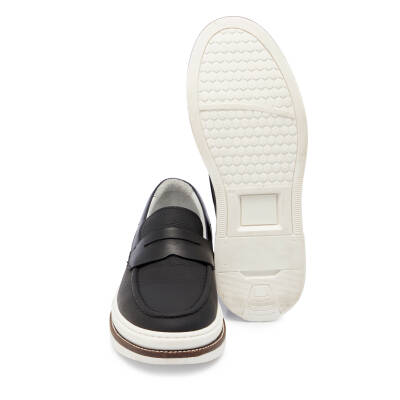  Siyah Deri Erkek Loafer - E24I1AY56706-A41 - 4