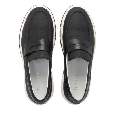  Siyah Deri Erkek Loafer - E24I1AY56706-A41 - 5