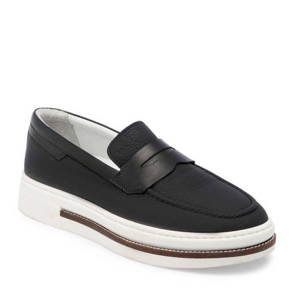 Siyah Deri Erkek Loafer - E24I1AY56706-A41 - 1