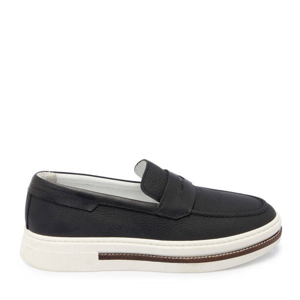Siyah Deri Erkek Loafer - E24I1AY56706-A41 - 3