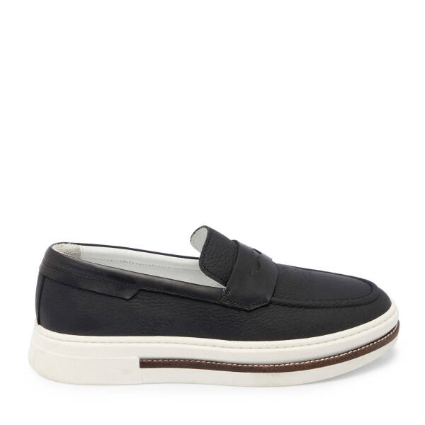 Siyah Deri Erkek Loafer - E24I1AY56706-A41 - 3