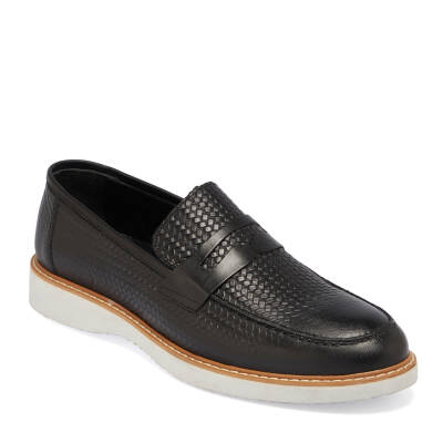  Siyah Deri Erkek Loafer - E24I1AY56789-A43 