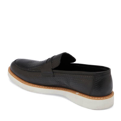  Siyah Deri Erkek Loafer - E24I1AY56789-A43 - 2