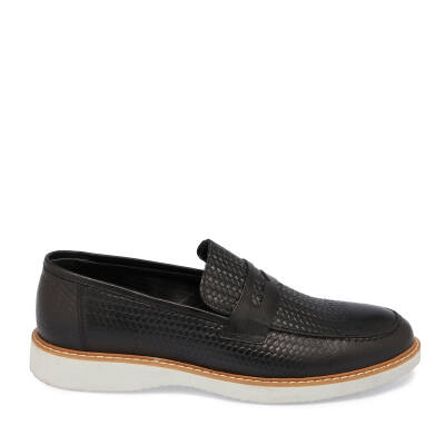  Siyah Deri Erkek Loafer - E24I1AY56789-A43 - 3