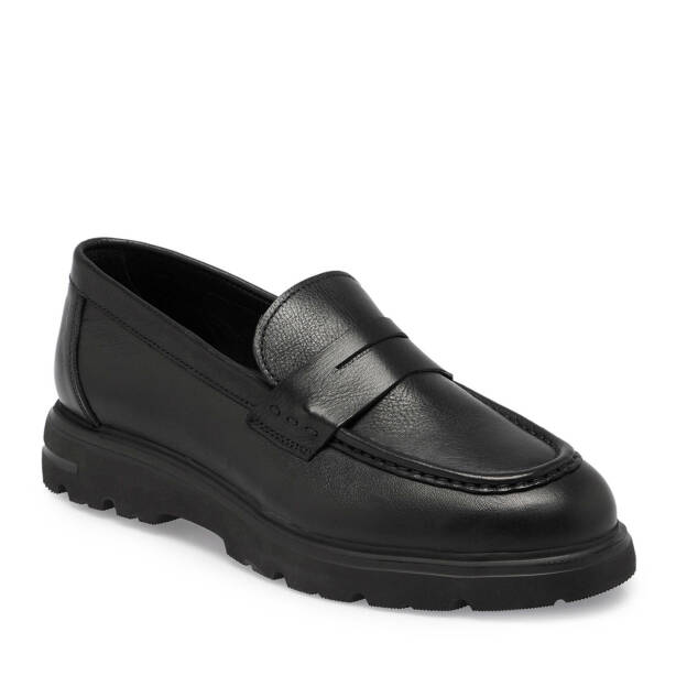 Siyah Deri Erkek Loafer - E24S1AY56930-A23 