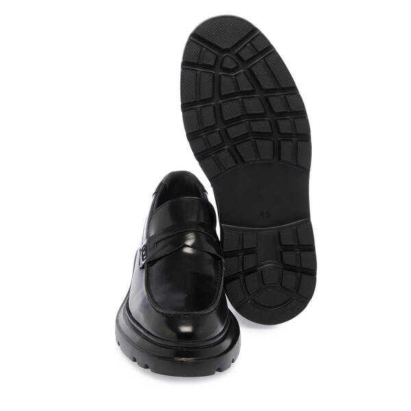 Siyah Hakiki Deri Erkek Loafer - E24S1AY57021-A35 - 4