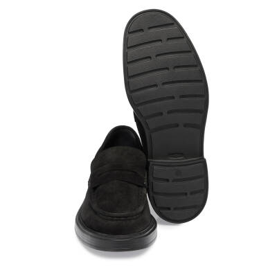 Siyah Deri Erkek Loafer - E24S1AY57041-A01 - 4