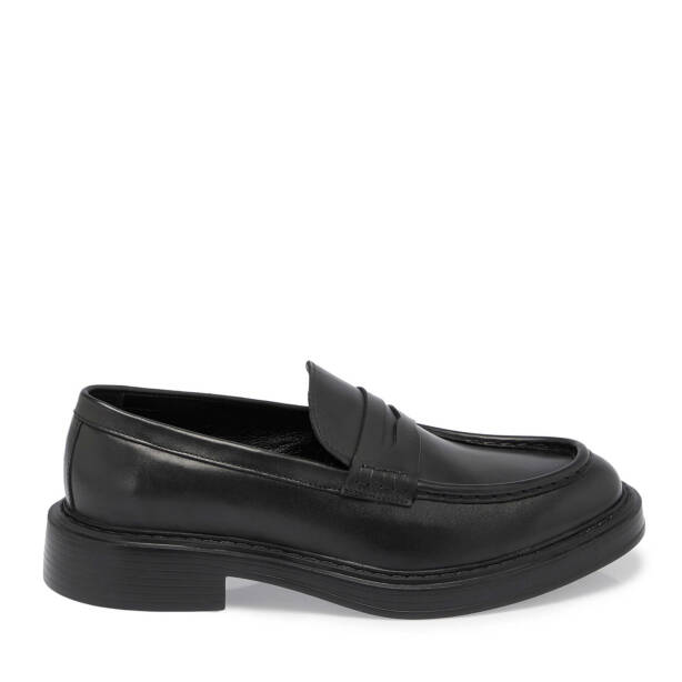 Siyah Deri Erkek Loafer - E24S1AY57041-A43 - 3