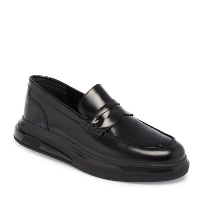 Siyah Deri Erkek Loafer - E24S1AY57104-A23 - 1