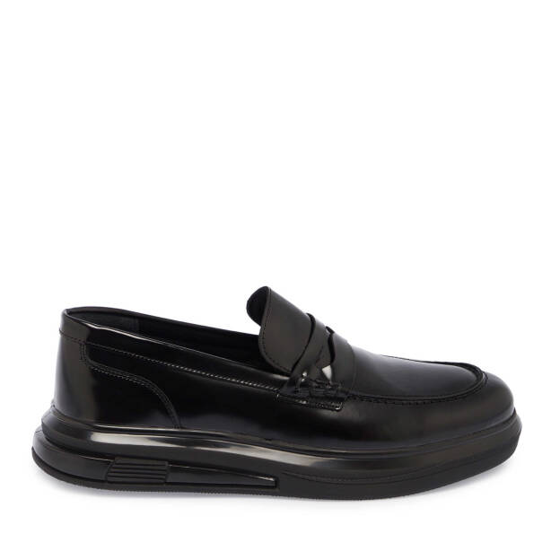 Siyah Deri Erkek Loafer - E24S1AY57104-A23 - 3