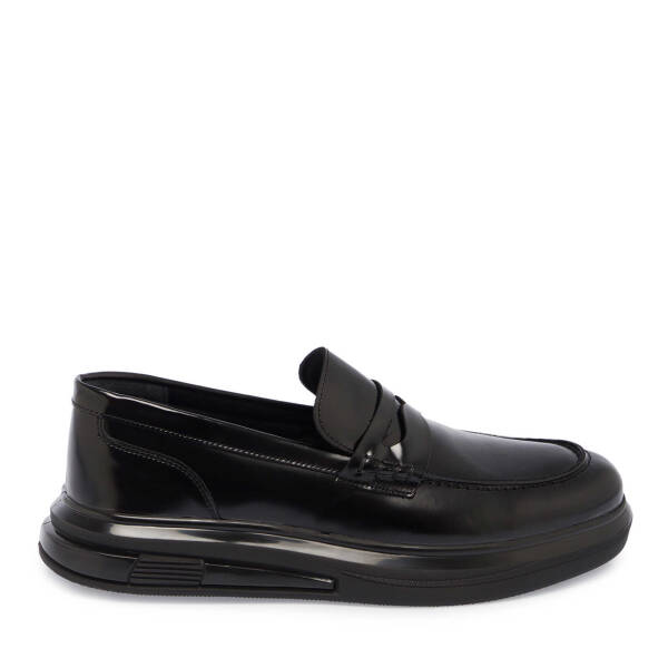 Siyah Deri Erkek Loafer - E24S1AY57104-A23 - 3