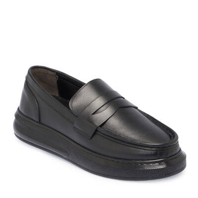  Siyah Deri Erkek Loafer - E24S1AY57251-A23 