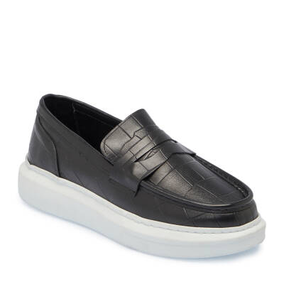  Siyah Deri Erkek Loafer - E24S1AY57252-H44 