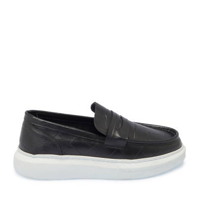  Siyah Deri Erkek Loafer - E24S1AY57252-H44 - 3