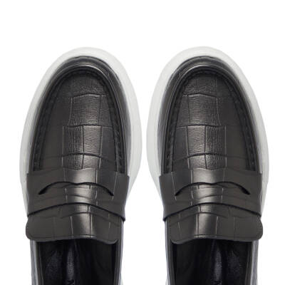 Siyah Deri Erkek Loafer - E24S1AY57252-H44 - 5