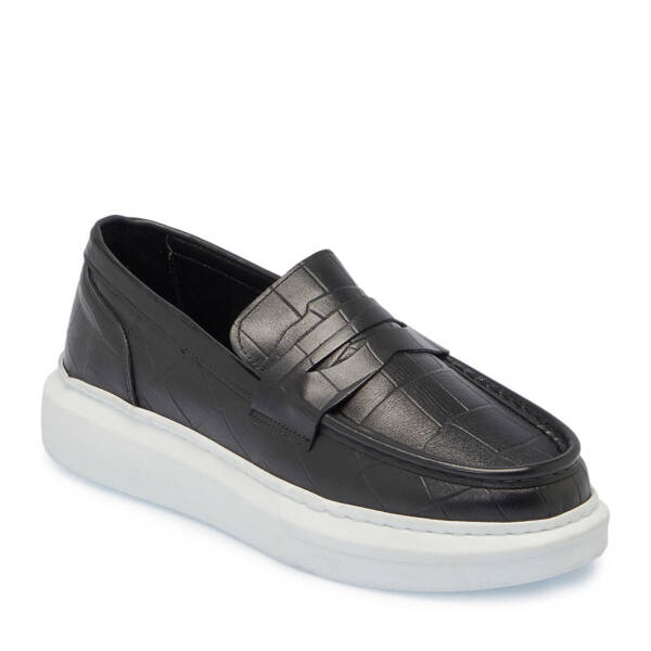 Siyah Hakiki Deri Erkek Loafer - E24S1AY57252-H44 - 2