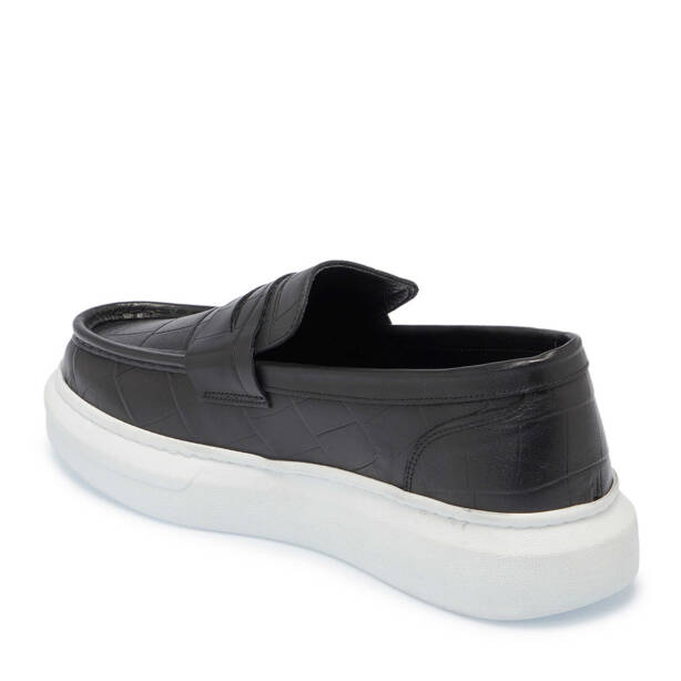 Siyah Hakiki Deri Erkek Loafer - E24S1AY57252-H44 - 3