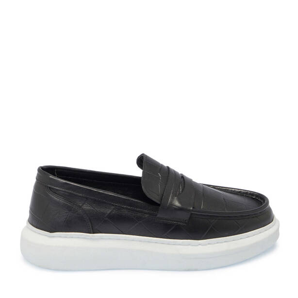 Siyah Hakiki Deri Erkek Loafer - E24S1AY57252-H44 - 1