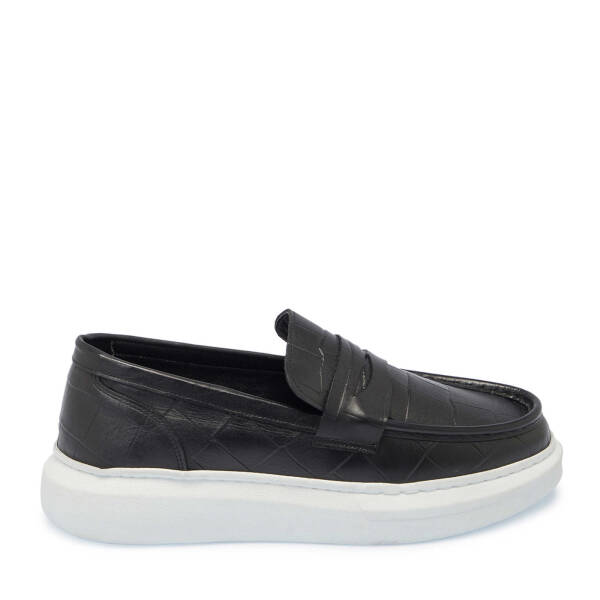 Siyah Hakiki Deri Erkek Loafer - E24S1AY57252-H44 - 1
