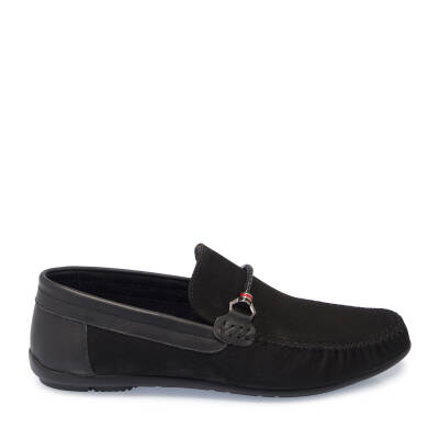  Siyah Deri Erkek Loafer - E25I1AY57157-A64 - 3