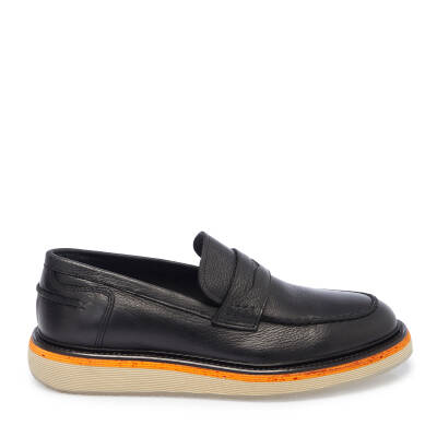 Siyah Deri Erkek Loafer - E25I1AY57192-A23 - 3
