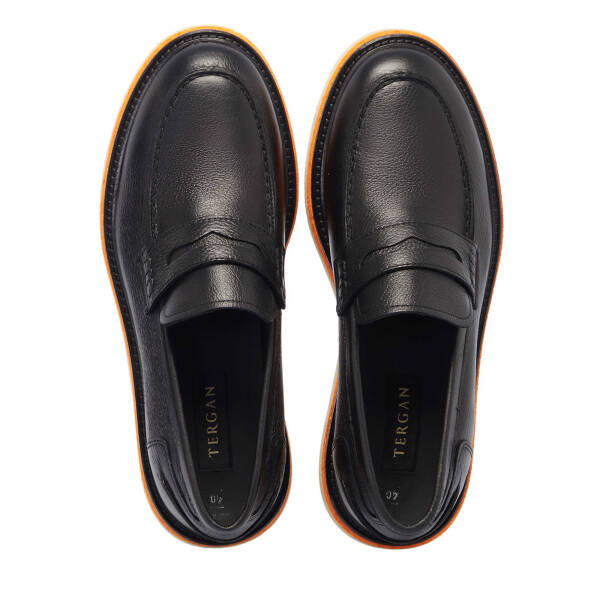Siyah Deri Erkek Loafer - E25I1AY57192-A23 - 5
