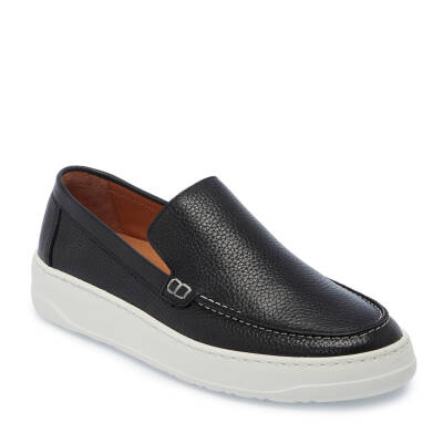 Siyah Deri Erkek Loafer - E25I1AY57269-A23 