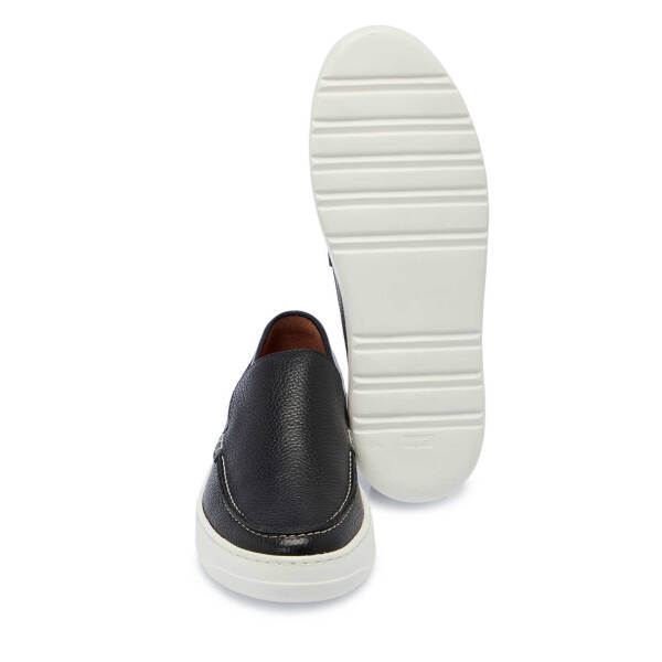 Siyah Hakiki Deri Erkek Loafer - E25I1AY57269-A23 - 4