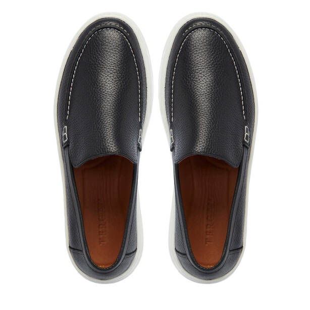 Siyah Hakiki Deri Erkek Loafer - E25I1AY57269-A23 - 5