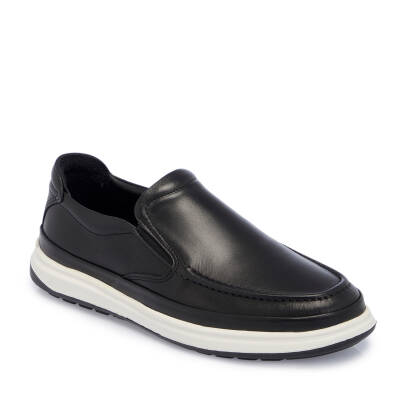 Siyah Deri Erkek Loafer - E25I1AY57290-A23 