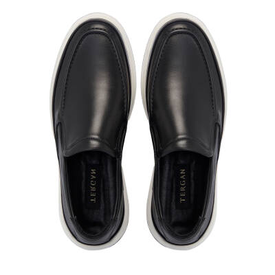 Siyah Deri Erkek Loafer - E25I1AY57290-A23 - 5