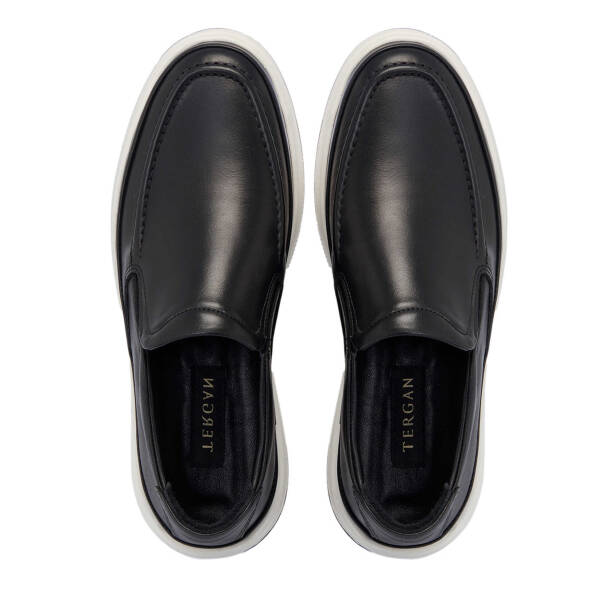 Siyah Hakiki Deri Erkek Loafer - E25I1AY57290-A23 - 5
