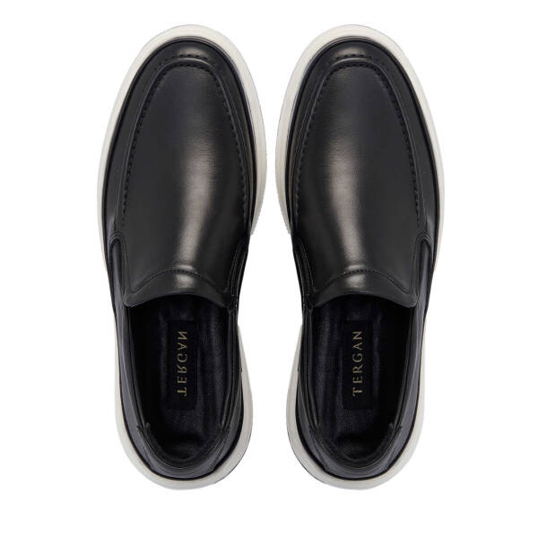 Siyah Hakiki Deri Erkek Loafer - E25I1AY57290-A23 - 5