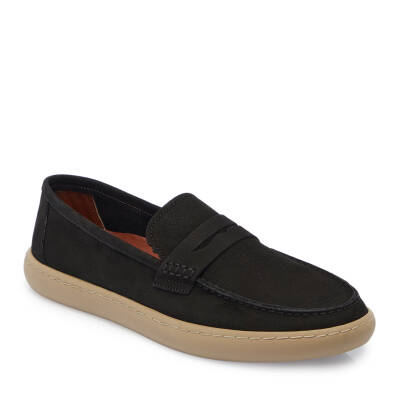Siyah Deri Erkek Loafer - E25I1AY57295-A64 - 1
