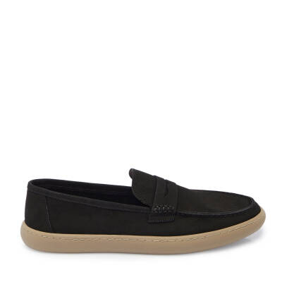 Siyah Deri Erkek Loafer - E25I1AY57295-A64 - 3