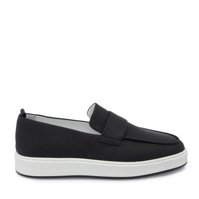 Siyah Deri Erkek Loafer - E25I1AY57320-A23 - 3