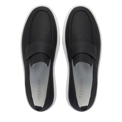 Siyah Deri Erkek Loafer - E25I1AY57320-A23 - 5