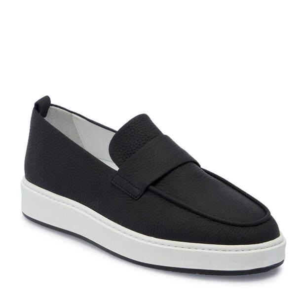 Siyah Hakiki Deri Erkek Loafer - E25I1AY57320-A23 - Tergan