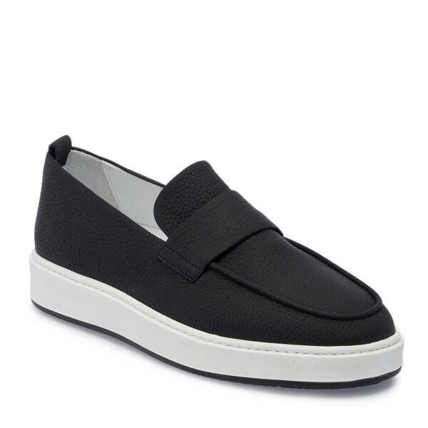 Siyah Hakiki Deri Erkek Loafer - E25I1AY57320-A23 - 1