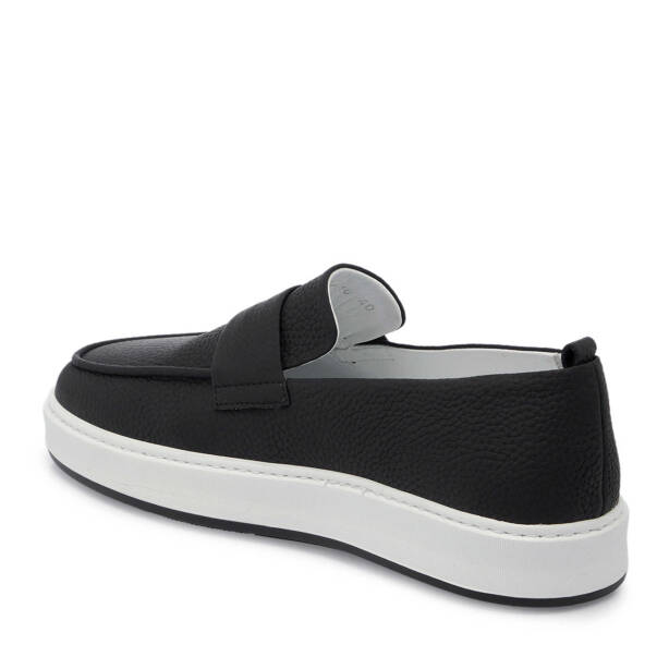 Siyah Hakiki Deri Erkek Loafer - E25I1AY57320-A23 - Tergan