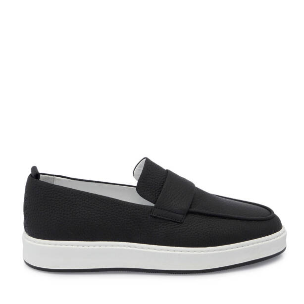 Siyah Hakiki Deri Erkek Loafer - E25I1AY57320-A23 - Tergan
