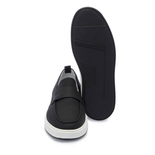 Siyah Hakiki Deri Erkek Loafer - E25I1AY57320-A23 - 4
